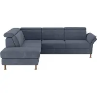 Otto Home Ecksofa "Calypso L-Form", grau (grau, blau), B:259cm H:85cm T:227cm, 100% Polyester, Sofas, Ecksofa, mit Relaxfunktion motorisch im Sofa 2,5- Sitzer