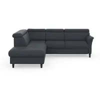 Sit&More Ecksofa SIT & MORE "Marano L-Form", grau (dunkelgrau), B:252cm T:216cm, 98% Polyester, 2% Polyamid, Sofas, Ecksofa, inklusive Kopfteilverstellung, optional Schlaffunktion & Bettkasten