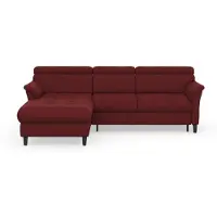 Sit&More Ecksofa SIT & MORE "Marano L-Form", rot (bordeaux), B:257cm T:166cm, 100% Polyester, Sofas, Ecksofa, inklusive Kopfteilverstellung, optional Schlaffunktion & Bettkasten