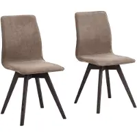 Otto Home 4-Fußstuhl "Rania", grau (taupe, wenge), B:45cm H:91cm T:55cm, Holzwerkstoff, Massivholz, Polyester, Stühle, 4-Fußstuhl, mit Massivholzbeinen