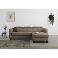 Sit&More Ecksofa SIT & MORE "Belluci L-Form", braun (nuss), B:247cm H:85cm T:170cm, Sofas, Ecksofa, inklusive Federkern, wahlweise mit Bettfunktion und Bettkasten