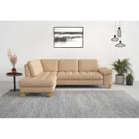 Sit&More Ecksofa SIT & MORE "Westham L-Form", braun (macciato), B:261cm H:88cm T:179cm, 100% Polyester, Sofas, Ecksofa, mit Ottomane, mit oder ohne Bettfunktion, Bettkasten, Verstellung