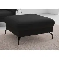 Sit&More Hocker SIT & MORE "Fashion", schwarz, B:89cm H:45cm T:89cm, Hocker, Hocker, inklusive Federkern, mit hochwertigen, schwarzen Metallfüßen