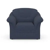 Domo Sessel "Montana komfortabel und zeitlos, bequeme Armlehnen", blau (dunkelblau), B:98cm H:84cm T:82cm, 100% Polyester, Sessel, Sessel