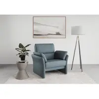 Domo Sessel "Pina elegant und zeitloser Clubsessel, bequemer Cocktailsessel", blau (petrol), B:99cm H:95cm T:88cm, Sessel, Sessel, Hoher Sitzkomfort, Luxus-Microfaser Lederoptik, petrol