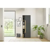 Home affaire Büromöbel-Set "CiTY/GiRON", grau (anthrazit), B:70cm H:200cm T:40cm, Arbeitsmöbel-Sets, Büromöbel-Set