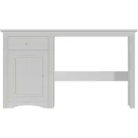 Otto Home Schreibtisch "Leuhan", weiß (weiß, weiß, weiß), B:129cm H:76cm T:48cm, Tische, Schreibtisch, Aus massiver Kiefer, mit einer Schublade, in zwei Farben