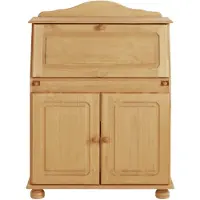 Otto Home Sekretär "Mette, Schreibtisch im Landhausstil", beige (natur gebeizt, gewachst), B:82cm H:107cm T:39cm, Sekretäre, Sekretär, aus Massivholz, Breite 82 cm