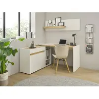 Home affaire Büromöbel-Set "CiTY/GiRON", weiß, B:143cm H:180cm T:120cm, Arbeitsmöbel-Sets, Büromöbel-Set