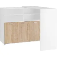 CALICOSY - Mehrzweckmöbel Buffet und Bartisch Soest- L124 x H113 cm