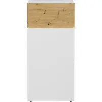 CALICOSY Kommode "Belm", weiß (brillantweiß, artisan eiche), B:54,5cm H:115cm T:41,7cm, Sideboards, Kommode