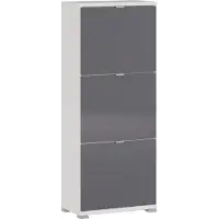Germania Schuhschrank "COLORADO", grau (weiß, graphit), B:53cm H:132cm T:30cm, Schränke, Schuhschrank