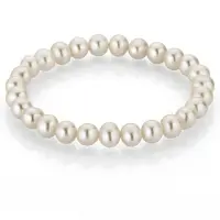 Firetti Perlenarmband "Schmuck Geschenk Armschmuck Armkette Perle", weiß, Armbänder, Damen, 21cm, Perlen, Perlenarmband, mit Süßwasserzuchtperle