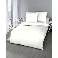 Kaeppel Bettwäsche "Uni", weiß, B/L: 155cm x 220cm, 1 Stk., 1 Stk., Feinbiber, B/L: 80cm x 80cm, 2 Stk., Feinbiber, Obermaterial: 100% Baumwolle, Bettwäsche, Bettwäsche, Unifarben