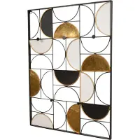 Inosign Wandgarderobe , gold (schwarz, goldfarben), B:76cm H:101,5cm T:5cm, Metall, Garderobenpaneele, Wandgarderobe, aus Metall, Höhe 101,5 cm, Wandmontage, waagerechte Aufhängung möglich, Topseller