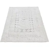 Carpetfine Teppich "Holly 1", beige (creme,braun), B:80cm H:12mm L:150cm, Polyester, Teppiche, Teppich, Blumen Motiv, Hoch-Tief Struktur, Wohnzimmer