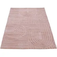 Carpetfine Teppich "Holly 4 - Soft Touch Microfaser Teppich", rechteckig, 12 mm Höhe, Boho Scandi, weiche dichte getuftete Hoch-Tief-Struktur, Wohnzimmer