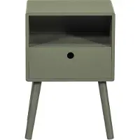 Woood Nachtschrank "Vienna", grün, B:36cm H:53cm T:30cm, Holzwerkstoff, Schränke, Nachtschrank, inkl. einfacher Wandbefestigung, H 53 cm x B 36 cm