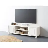 Home affaire Lowboard "Mette", weiß, B:160cm H:46cm T:40cm, FSC-zertifiziertes Massivholz, Sideboards, Lowboard, Kommode mit Kabeldurchführung und einem Einlegeboden
