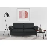 Sit&More 2,5-Sitzer SIT & MORE "Arngast", schwarz, B:186cm H:84cm T:93cm, Sofas, 2 5-Sitzer, inklusive Federkern und Kopfteilverstellung
