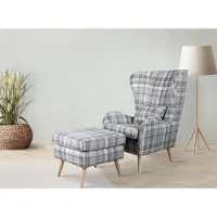 Home affaire Polstergarnitur "Charles", blau (beige, hellblau), B:78cm H:118cm T:152cm, 100% Polyester, Sitzmöbel-Sets, Polstergarnitur, groß und gemütlich im moderner Optik