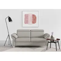 Sit&More 2,5-Sitzer SIT & MORE "Arngast", grau (light grau), B:186cm H:84cm T:93cm, Sofas, 2 5-Sitzer, inklusive Federkern und Kopfteilverstellung