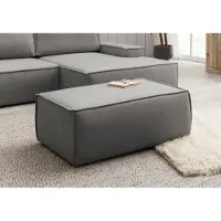 Otto Home Hocker "SHERWOOD Samtvelours Polsterhocker", grau, B:102cm H:42cm T:69cm, 100% Polyester, Hocker, Hocker, passend zur Polster-Serie SHERWOOD