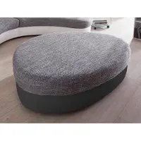 Inosign Polsterhocker "Limoncello", grau (schwarz, weiß, grau), B:150cm H:38cm T:96cm, 100% Polyester, Hocker, Polsterhocker