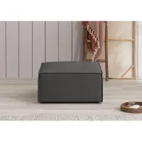 Home affaire Hocker "SHERWOOD", grau (anthrazit), B:80cm H:42cm T:80cm, 100% Polyester, Hocker, Hocker, Hocker quadratisch, ideale Ergänzung zum Loveseat SHERWOOD
