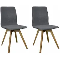 Andas Esszimmerstuhl "Rania", schwarz (schwarz, eiche natur), H:91cm T:55cm, Holzwerkstoff, Massivholz, Stühle, Esszimmerstuhl, Massivholzgestell, mit Keder