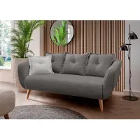Home affaire 2,5-Sitzer "Baggio modern und romantisches Design, bequem, Breite 196cm", grau (anthrazit), B:196cm H:80cm T:103cm, 100% Polyester, Sofas, 2 5-Sitzer, Zierkissen inklusive