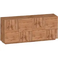 Home affaire Sideboard "Pongo", braun (oak wotan), B:200cm H:86cm T:44,2cm, Holzwerkstoff, Sideboards, Sideboard