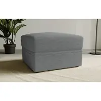 Home affaire Polsterhocker "Lavars Schlafsofa", grau, B:70cm H:46cm T:70cm, 53% strukturiertes Polyester, 47% Polyester, Hocker, Polsterhocker, mit Bonellfedern, mit Stauraum, in zwei Bezugsqualitäten