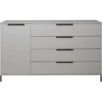Mäusbacher Highboard MÄUSBACHER "Bonnie", grau (kreidegrau matt lack), B:168cm H:100cm T:45cm, Sideboards, Highboard, Board mit Quadratgestell, Topseller