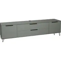 Mäusbacher Lowboard MÄUSBACHER "Bonnie", grün (pine grün matt lack), B:216cm H:60cm T:45cm, Sideboards, Lowboard, Lowboard mit Drahtgestell