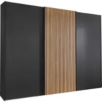 Wiemann Kleiderschrank "Denver", grau (graphit, dekor), B:295,2cm H:236cm T:67cm, Holzwerkstoff, Schränke, Kleiderschrank, hochwertige Beschläge