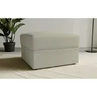 Home affaire Polsterhocker "Lavars Schlafsofa", beige, B:70cm H:46cm T:70cm, 62% Polypropylene, 38% Polyester, Hocker, Polsterhocker, mit Bonellfedern, mit Stauraum, in zwei Bezugsqualitäten