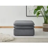 Home affaire Hocker "PIAGGE", grau (anthrazit), Webvelours, Hocker, Hocker, Hochwertiger Cord, passend zum Sessel