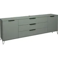 Mäusbacher Sideboard MÄUSBACHER "Bonnie", grün (pine grün matt lack), B:216cm H:70cm T:45cm, Sideboards, Sideboard, Sideboard mit Drahtgestell, Topseller