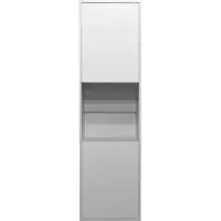 Mäusbacher Standvitrine MÄUSBACHER "Bonnie", grau (kreidegrau matt lack), B:51cm H:182cm T:45cm, Schränke, Standvitrine, Vitrine mit wechselbarem Türanschlag
