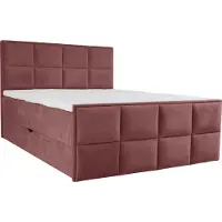 Leonique Boxspringbett "Timeo", rot (burgunderrot), B:161cm L:210cm, Komplettbetten, Boxspringbett, in den Breiten 120,140,160 & 180 cm erhältlich