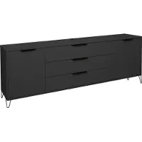 Mäusbacher Sideboard MÄUSBACHER "Bonnie", grau (anthrazit matt lack), B:216cm H:70cm T:45cm, Sideboards, Sideboard, Sideboard mit Drahtgestell