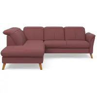 Sit&More Ecksofa SIT & MORE "Romero L-Form", lila (chianti), B:250cm H:91cm T:220cm, 90% Polyester 10%Polyamid, Sofas, Ecksofa, wahlweise mit oder ohne TV-Funktion, Schlaffunktion, Bettkasten