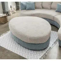 Home affaire Polsterhocker "Limoncello modern und bequem, tolle Detailverarbeitung", blau (aqua, beige), B:150cm H:38cm T:96cm, 93% Polyester, 7% Polyamid, Hocker, Polsterhocker
