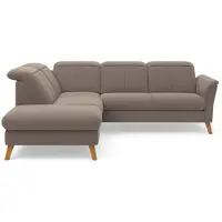 Sit&More Ecksofa SIT & MORE "Romero L-Form", grau (taupe), B:250cm H:91cm T:220cm, 90% Polyester 10%Polyamid, Sofas, Ecksofa, wahlweise mit oder ohne TV-Funktion, Schlaffunktion, Bettkasten