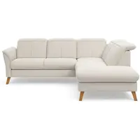 Sit&More Ecksofa SIT & MORE "Romero L-Form", beige (creme), B:250cm H:91cm T:220cm, 90% Polyester 10%Polyamid, Sofas, Ecksofa, wahlweise mit oder ohne TV-Funktion, Schlaffunktion, Bettkasten