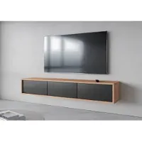 Home affaire Lowboard "Frida", grau (eiche, anthrazit), B:180cm H:32cm T:36cm, Sideboards, Lowboard, Hängend oder stehend montierbar