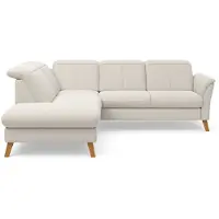Sit&More Ecksofa SIT & MORE "Romero L-Form", beige (creme), B:250cm H:91cm T:220cm, 90% Polyester 10%Polyamid, Sofas, Ecksofa, wahlweise mit oder ohne TV-Funktion, Bettfunktion, Bettkasten