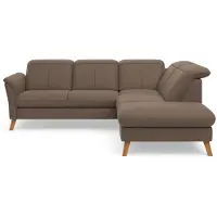 Sit&More Ecksofa SIT & MORE "Romero L-Form", braun (chocco), B:250cm H:91cm T:220cm, 100% Polyester, Sofas, Ecksofa, wahlweise mit oder ohne TV-Funktion, Bettfunktion, Bettkasten