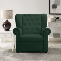 Home affaire Relaxsessel "Lillyse", grün (dunkelgrün), B:88cm H:107cm T:87cm, 100% Polyester, Sessel, Relaxsessel, Drehbar und mit Schaukelfunktion